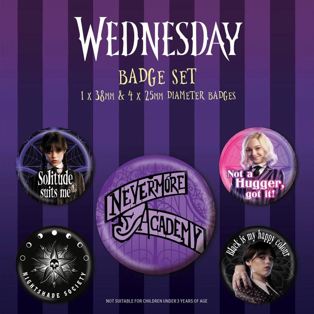 WEDNESDAY ウェンズデー (シーズン2 8月6日 配信 ) - Nevermore / 5個セット / バッジ - PGS
